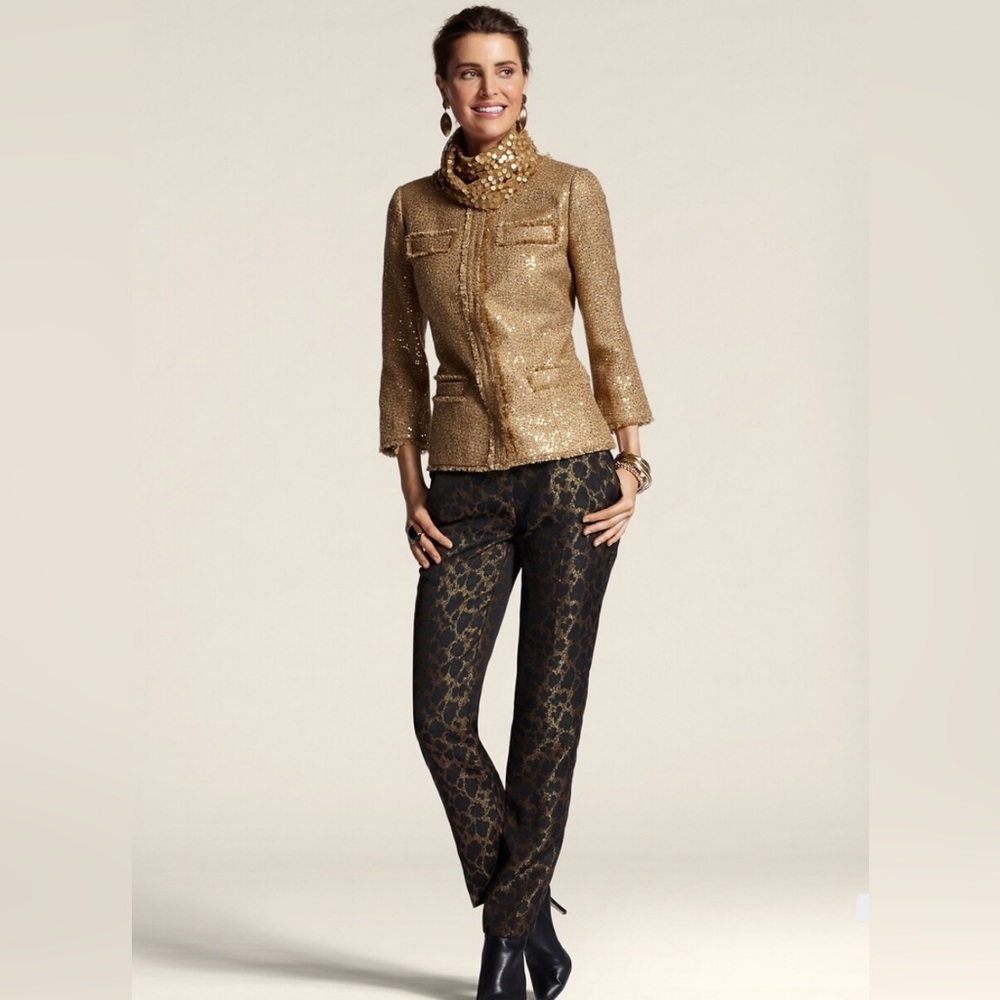NWT Chico’s Noelle Goldie Tweed Jacket Chico size 0 ( 2 & 4)